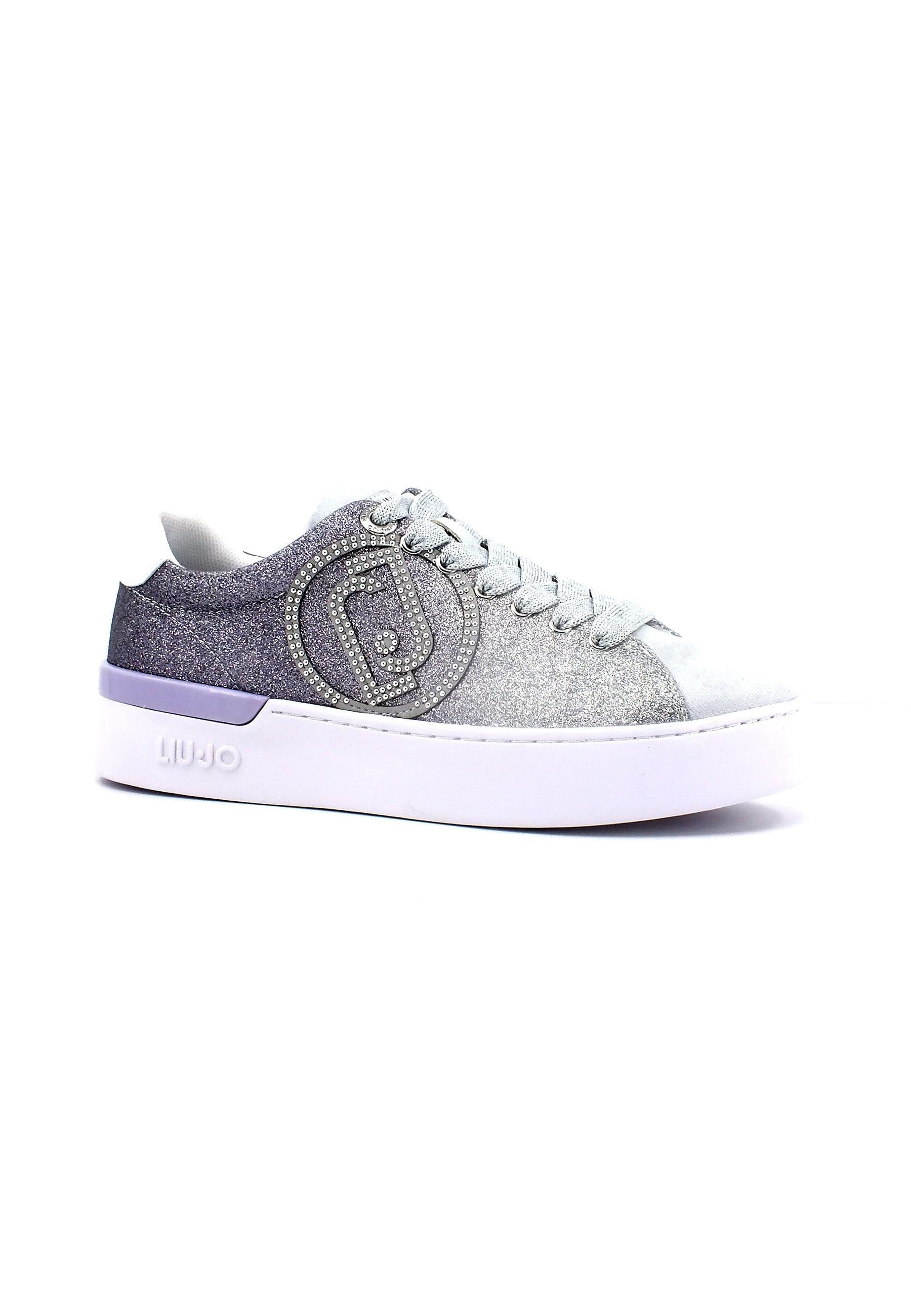 LIU JO Silvia 82 Sneaker Glitter Donna Lavender BA3015EX163 - Sandrini Calzature e Abbigliamento