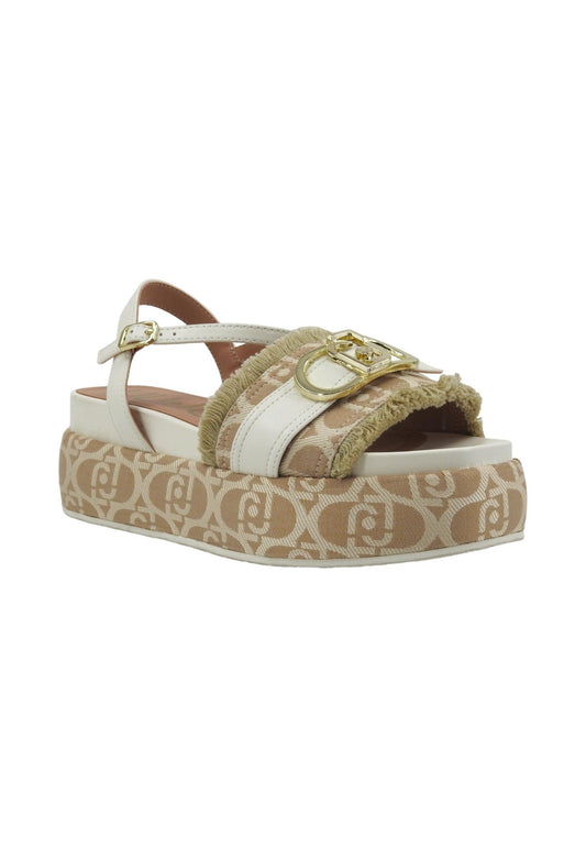 LIU JO Sommer 04 Sandalo Donna Beige White SA4155TX412 - Sandrini Calzature e Abbigliamento