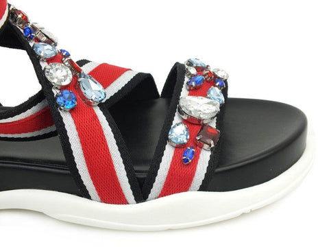 LIU JO Star 03 White Black Red B19043TX040 - Sandrini Calzature e Abbigliamento