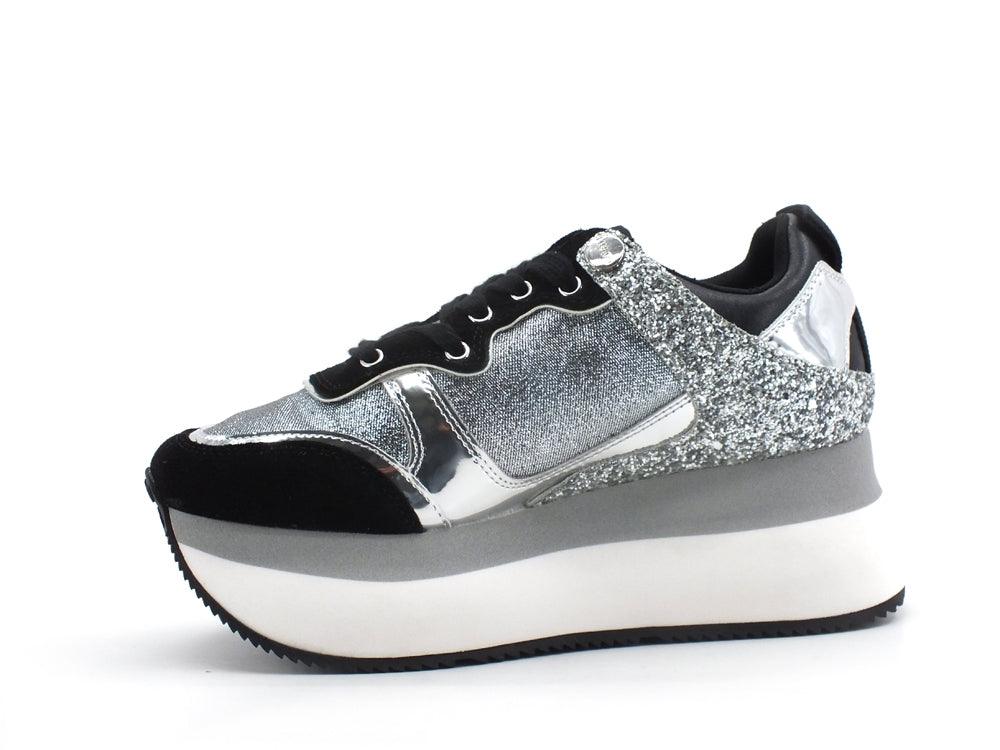 LIU JO Super Maxi Wonder 2 Sneaker Glitter Platform Purple Silver BF1041TX202 - Sandrini Calzature e Abbigliamento