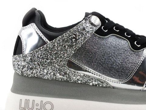 LIU JO Super Maxi Wonder 2 Sneaker Glitter Platform Purple Silver BF1041TX202 - Sandrini Calzature e Abbigliamento