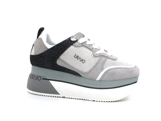 LIU JO Super Maxi Wonder 2 Sneaker Platform Tricolor Silver BA2081PX164 - Sandrini Calzature e Abbigliamento