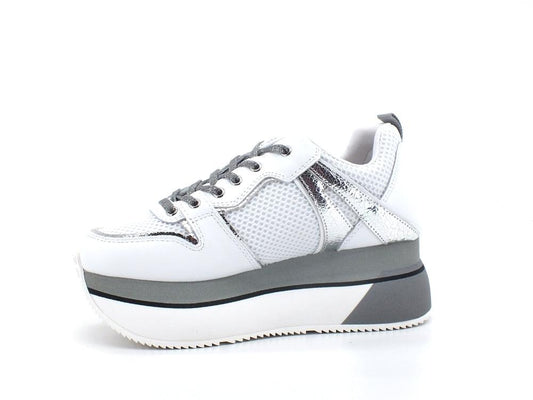 LIU JO Super Maxi Wonder 6 Sneaker Bicolor White Silver BA2039PX030 - Sandrini Calzature e Abbigliamento