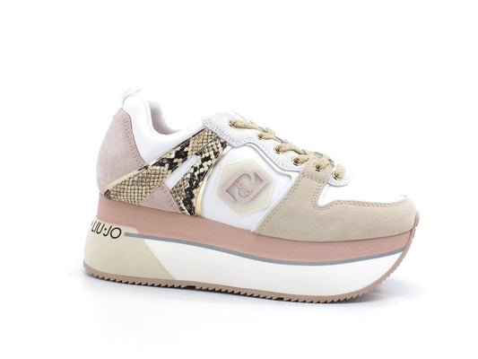 LIU JO Super Maxi Wonfer 6 Sneaker Suede Phard Papyr Pink BA2039PX003 - Sandrini Calzature e Abbigliamento