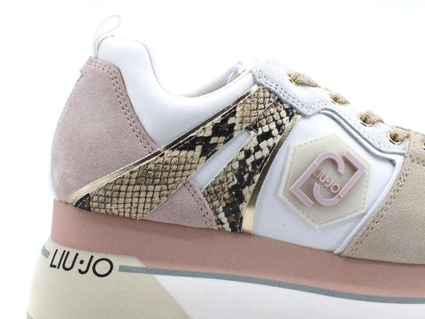 LIU JO Super Maxi Wonfer 6 Sneaker Suede Phard Papyr Pink BA2039PX003 - Sandrini Calzature e Abbigliamento