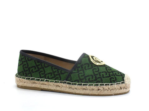 LIU JO Vera 05 Espadrillas Logo Jaquard Green SA2279TX021 - Sandrini Calzature e Abbigliamento