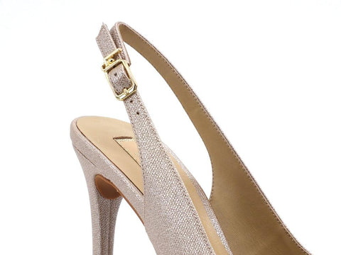 LIU JO Vickie 3 Sling Back Dècolletè Saffiano Laminated Gold SA1093EX099 - Sandrini Calzature e Abbigliamento