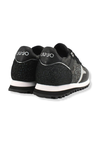 LIU JO Wonder 01 Glitter Sneaker Donna Black Silver BF2061PX239 - Sandrini Calzature e Abbigliamento