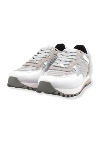 LIU JO Wonder 01 Glitter Sneaker Donna Silver White BF2061PX239 - Sandrini Calzature e Abbigliamento