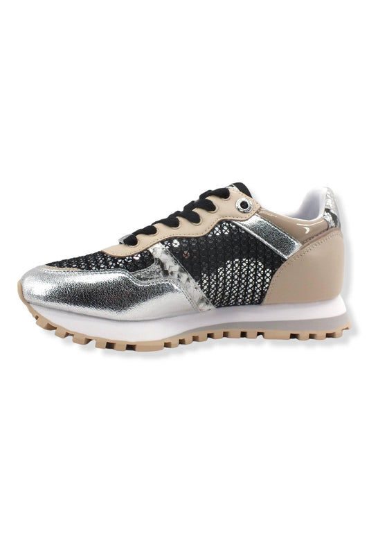 LIU JO Wonder 01 Paillettes Sneaker Donna Silver Nude BF2061TX254 - Sandrini Calzature e Abbigliamento