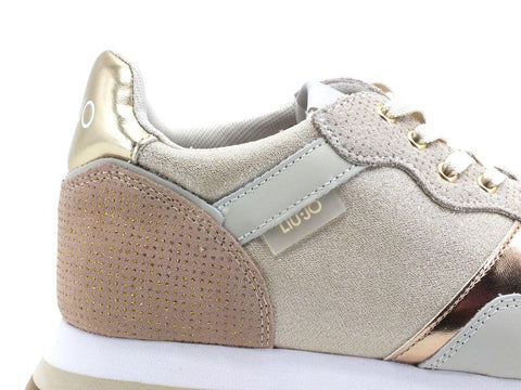 LIU JO Wonder 1 Sneaker Calf Leather Gold BA2027PX030 - Sandrini Calzature e Abbigliamento