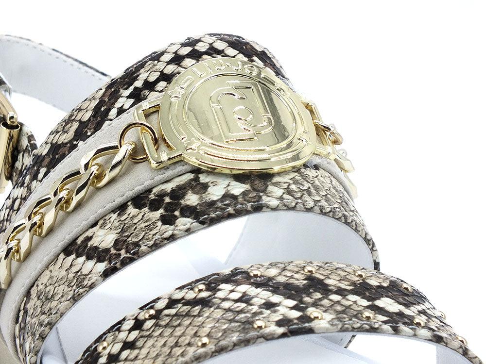 LIU JO Wonder Maxi Sandal 8 Sandalo Animalier Papyrus BA2149EX005 - Sandrini Calzature e Abbigliamento