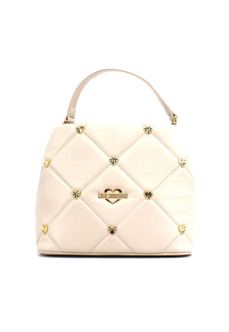 LOVE MOSCHINO Borsa Bucket Borchie Cuori Avorio JC4083PP1GLZ0110 - Sandrini Calzature e Abbigliamento