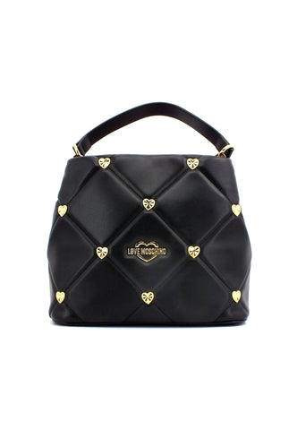 LOVE MOSCHINO Borsa Bucket Borchie Cuori Nero JC4083PP1GLZ0000 - Sandrini Calzature e Abbigliamento