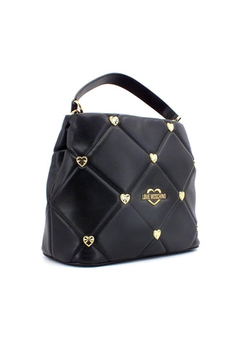 LOVE MOSCHINO Borsa Bucket Borchie Cuori Nero JC4083PP1GLZ0000 - Sandrini Calzature e Abbigliamento