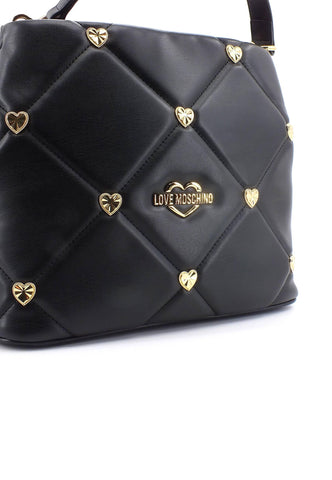LOVE MOSCHINO Borsa Bucket Borchie Cuori Nero JC4083PP1GLZ0000 - Sandrini Calzature e Abbigliamento