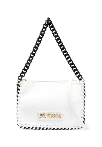 LOVE MOSCHINO Borsa Chain Bianco Nero JC4245PP0GKQ110A - Sandrini Calzature e Abbigliamento