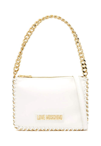 LOVE MOSCHINO Borsa Chain Bianco Oro JC4245PP0GKQ110B - Sandrini Calzature e Abbigliamento