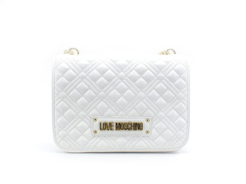 LOVE MOSCHINO Borsa Crossbody Tracolla Quilted Logo Bianco JC4000PP0ELA0100 - Sandrini Calzature e Abbigliamento