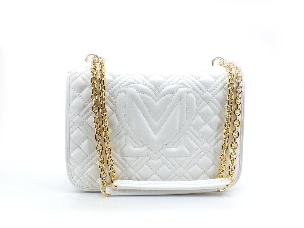 LOVE MOSCHINO Borsa Crossbody Tracolla Quilted Logo Bianco JC4000PP0ELA0100 - Sandrini Calzature e Abbigliamento