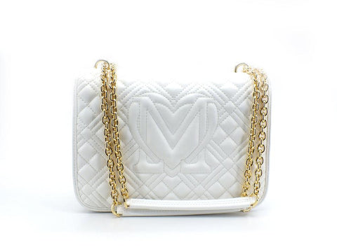 LOVE MOSCHINO Borsa Crossbody Tracolla Quilted Logo Bianco JC4000PP0ELA0100 - Sandrini Calzature e Abbigliamento