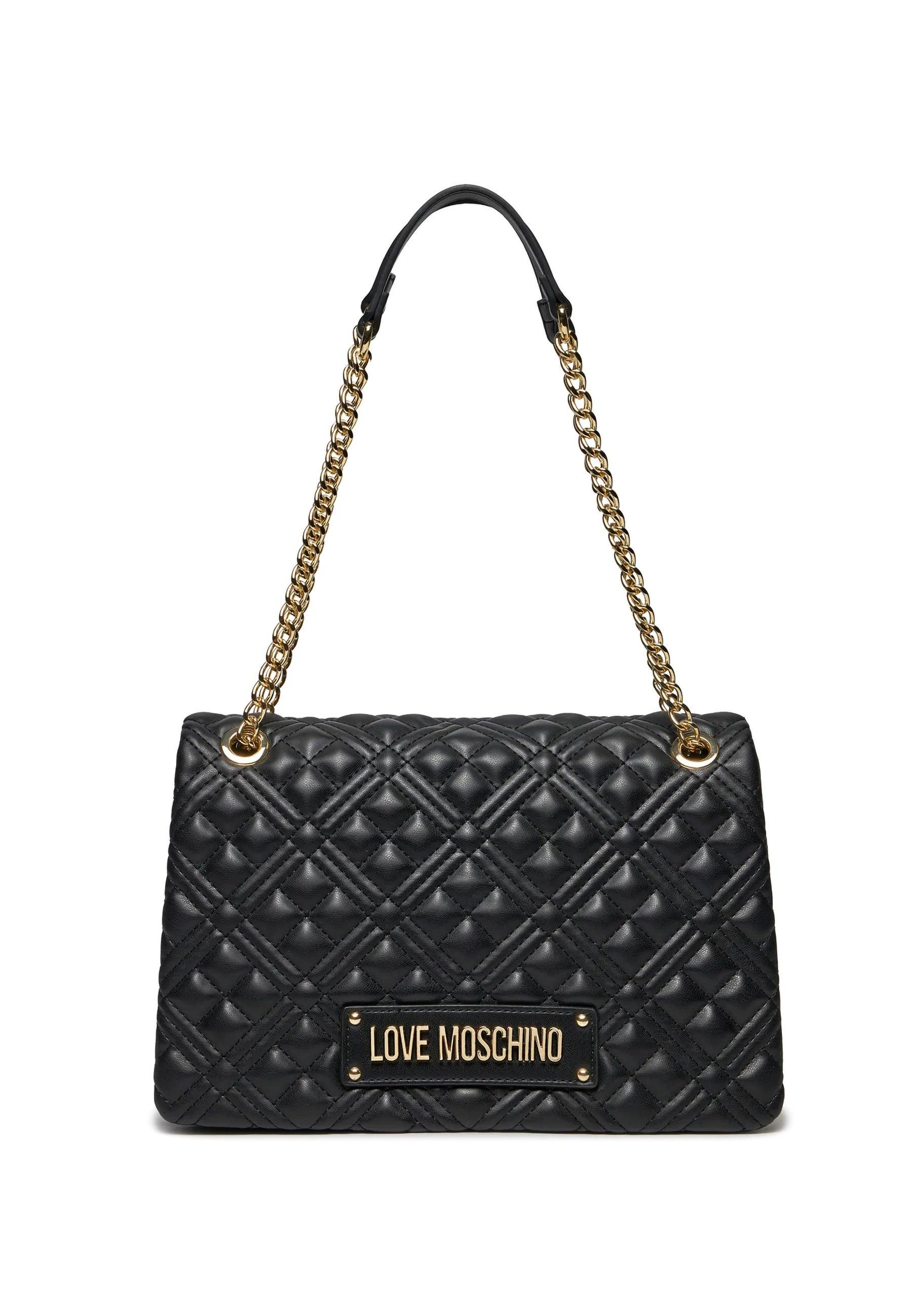 LOVE MOSCHINO Borsa Donna Nero Gold JC4014PP1ILA0000 - Sandrini Calzature e Abbigliamento