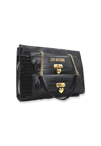 LOVE MOSCHINO Borsa Donna Stampa Coccodrillo Nero JC4069PP1FLF0000 - Sandrini Calzature e Abbigliamento
