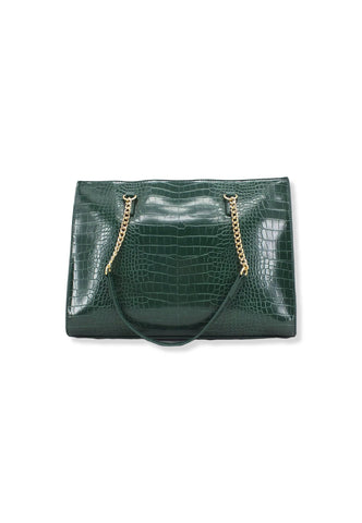 LOVE MOSCHINO Borsa Donna Stampa Coccodrillo Verde Bottiglia JC4069PP1FLF0858 - Sandrini Calzature e Abbigliamento