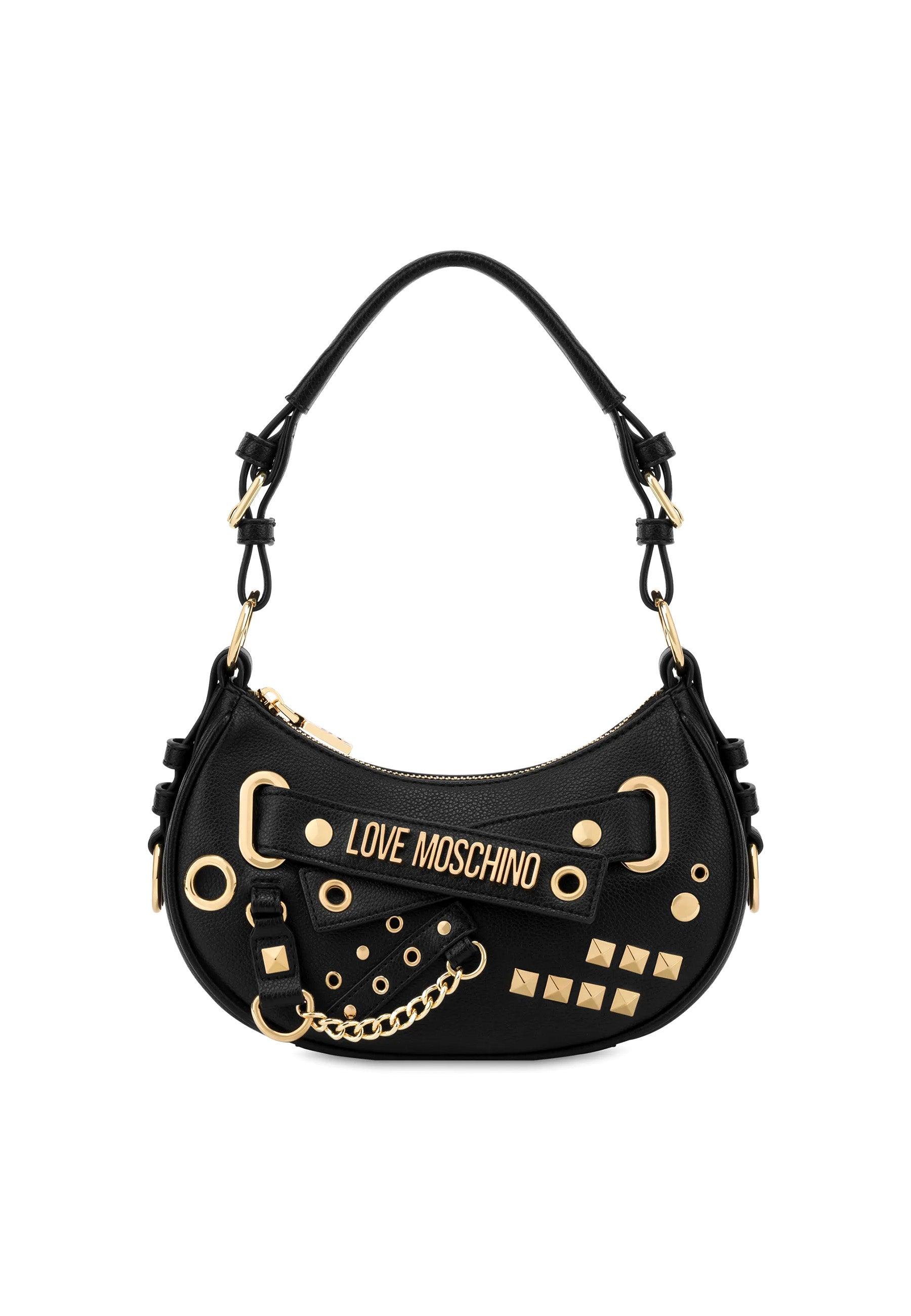 LOVE MOSCHINO Borsa Hand Bag Borchie Gold Nero JC4092PP1HLO0000 - Sandrini Calzature e Abbigliamento