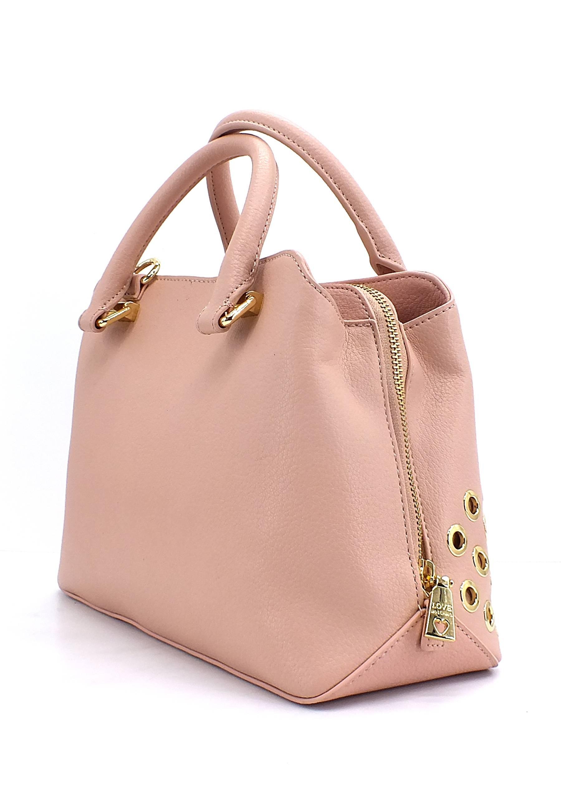 LOVE MOSCHINO Borsa Hand Bag Eyelets Rosa Cipria JC4341PP0FKD0601 - Sandrini Calzature e Abbigliamento