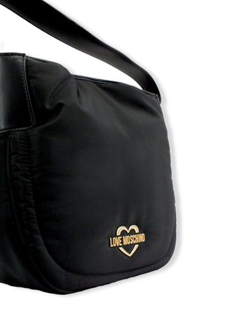 LOVE MOSCHINO Borsa Hobo Nylon Donna Nero JC4058PP1FLE100A - Sandrini Calzature e Abbigliamento