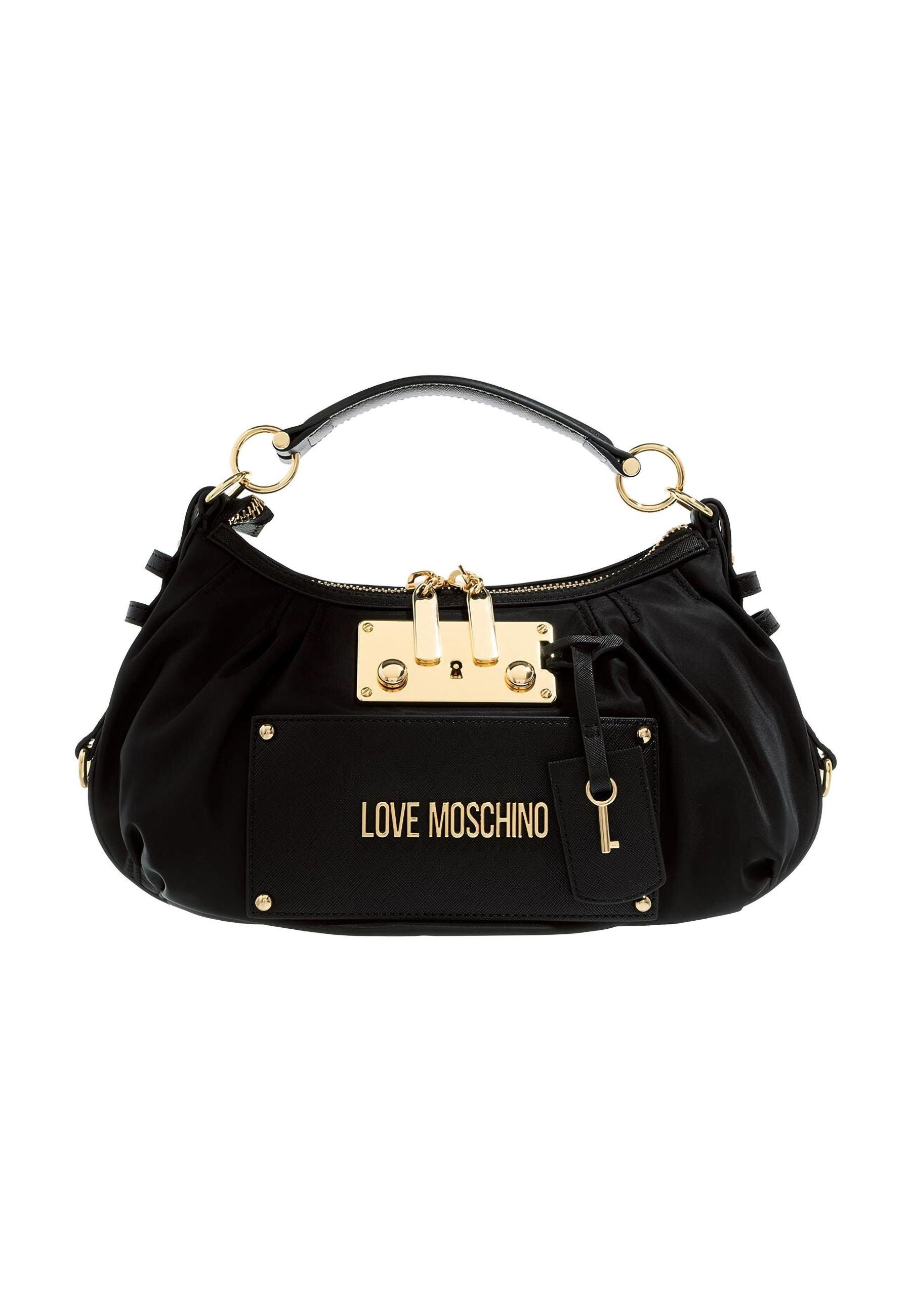 LOVE MOSCHINO Borsa Hobo Nylon Nero JC4158PP1GLG100A - Sandrini Calzature e Abbigliamento