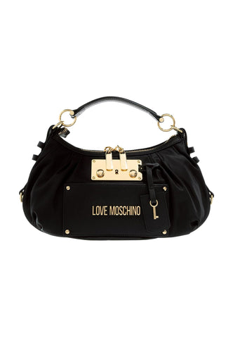 LOVE MOSCHINO Borsa Hobo Nylon Nero JC4158PP1GLG100A - Sandrini Calzature e Abbigliamento