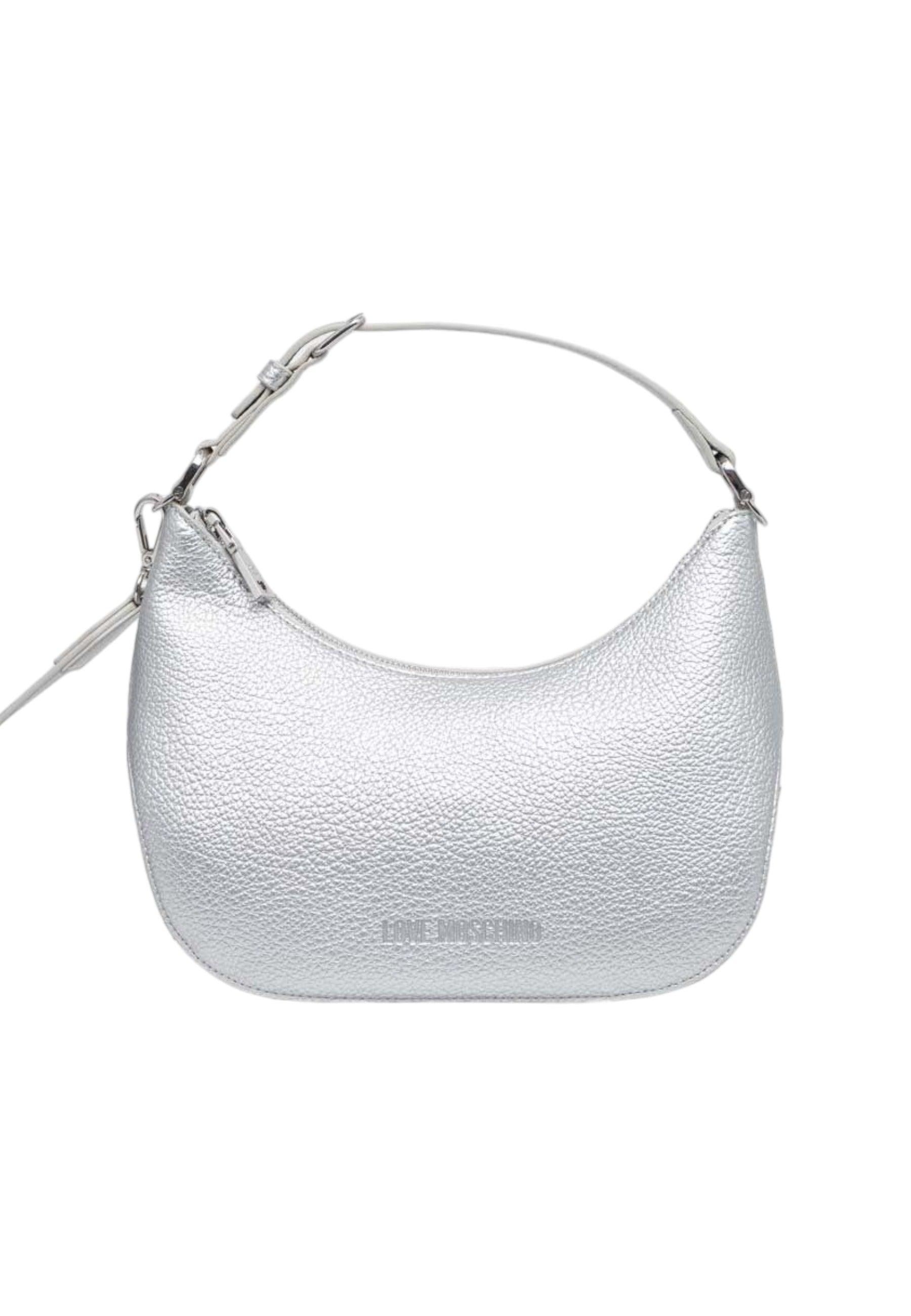 LOVE MOSCHINO Borsa Hobo Small Donna Argento JC4018PP1ILT190B - Sandrini Calzature e Abbigliamento