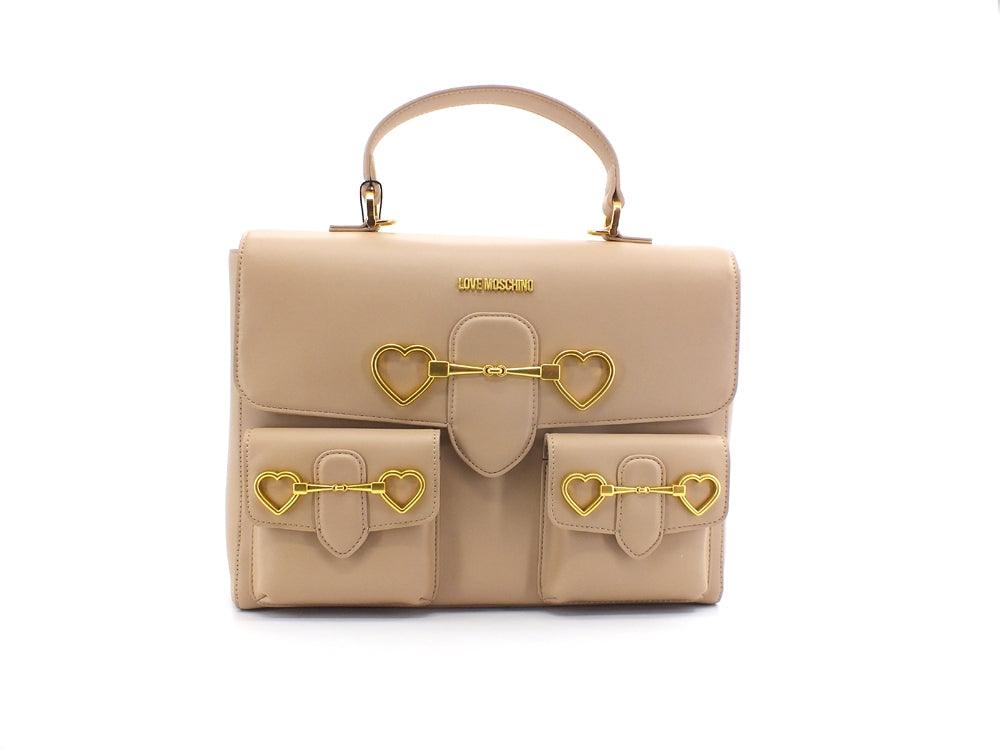 LOVE MOSCHINO Borsa Messenger Logo Inserti Nude JC4076PP1ELC0107 - Sandrini Calzature e Abbigliamento