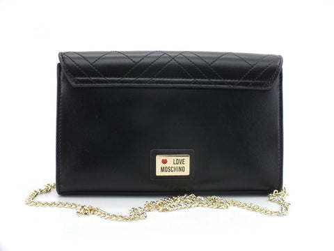 LOVE MOSCHINO Borsa Pochette Clutch Logo Cuore Borchie Nero JC4114PP1ELP0000 - Sandrini Calzature e Abbigliamento