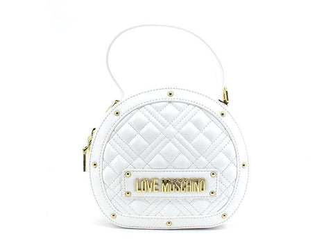 LOVE MOSCHINO Borsa Pochette Tonda Frame Bianco JC4316PP0ELA0100 - Sandrini Calzature e Abbigliamento