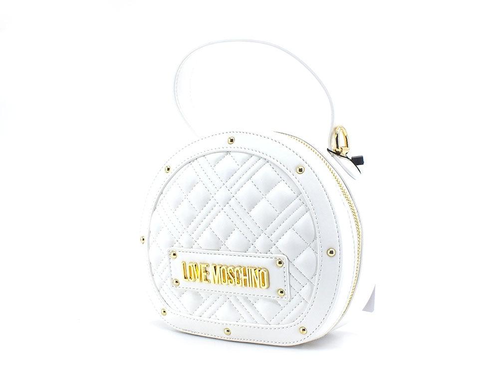 LOVE MOSCHINO Borsa Pochette Tonda Frame Bianco JC4316PP0ELA0100 - Sandrini Calzature e Abbigliamento