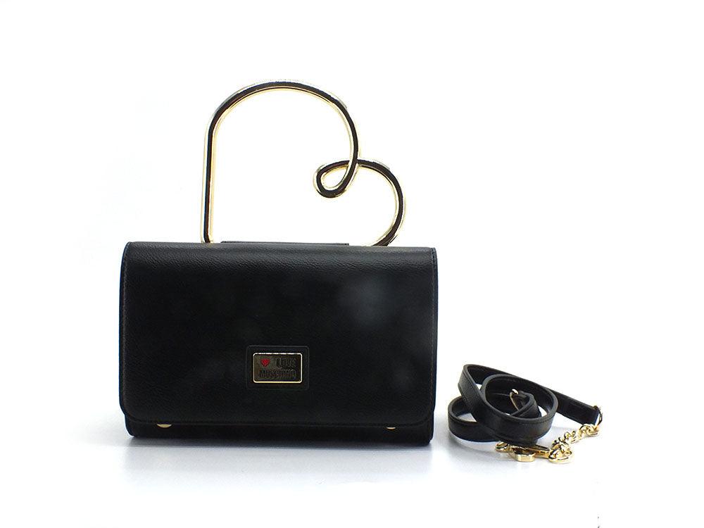 LOVE MOSCHINO Borsa Pochette Tracolla Manico Cuore Nero JC4386PP0EKN0000 - Sandrini Calzature e Abbigliamento