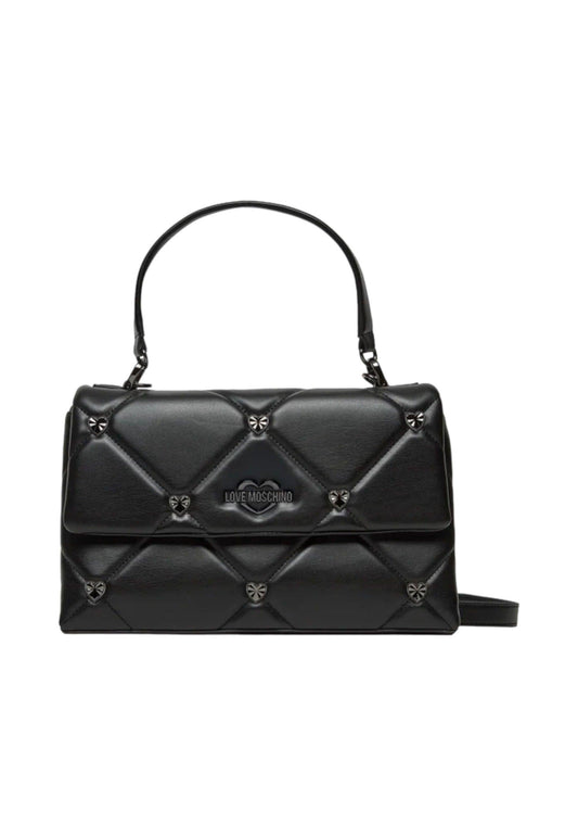 LOVE MOSCHINO Borsa Satchel Cuori Nero Canna di Fucile JC4184PP0HLZ0000 - Sandrini Calzature e Abbigliamento