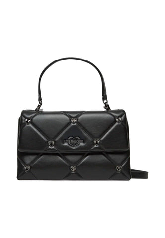 LOVE MOSCHINO Borsa Satchel Cuori Nero Canna di Fucile JC4184PP0HLZ0000 - Sandrini Calzature e Abbigliamento