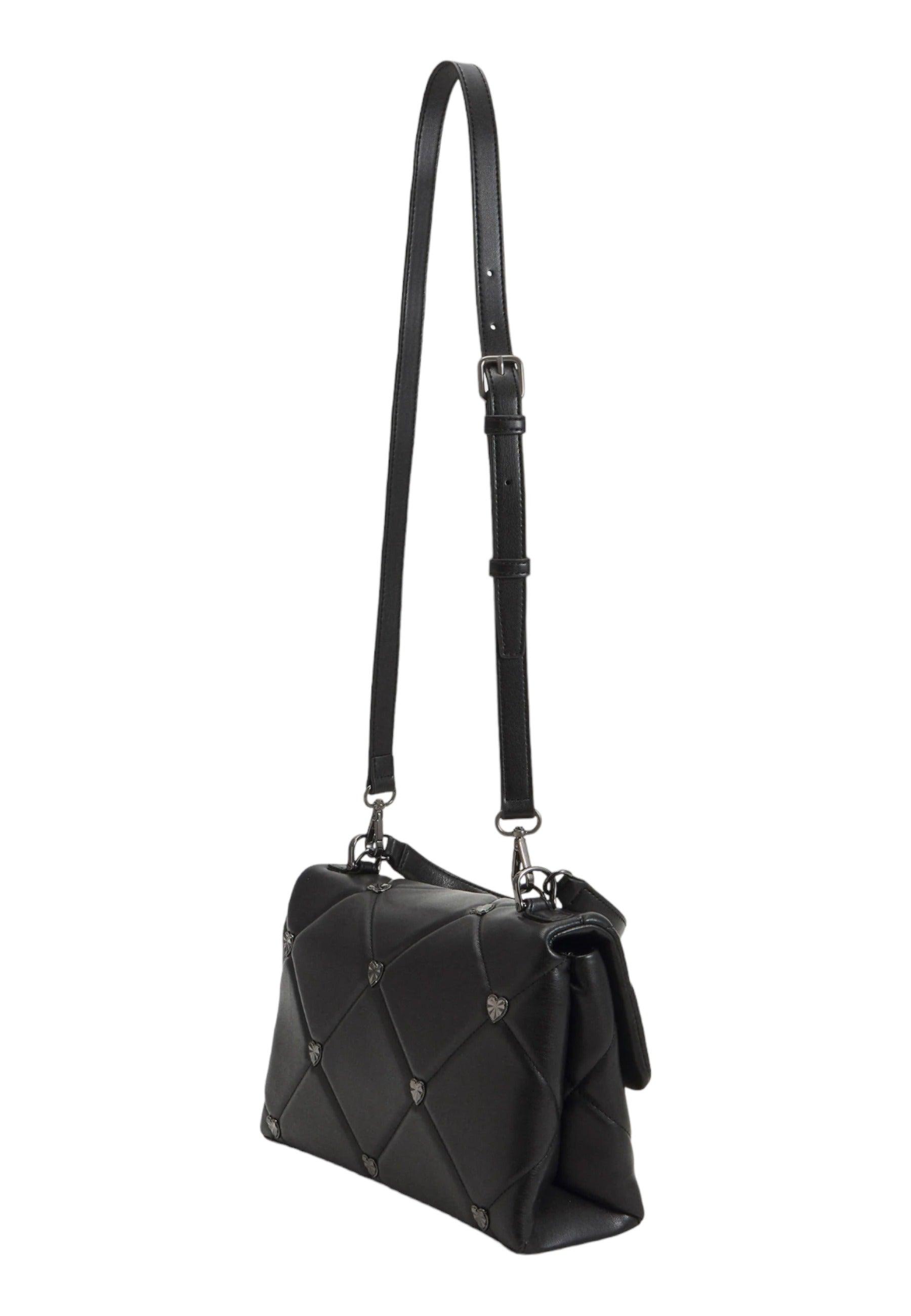 LOVE MOSCHINO Borsa Satchel Cuori Nero Canna di Fucile JC4184PP0HLZ0000 - Sandrini Calzature e Abbigliamento