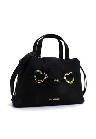 LOVE MOSCHINO Borsa Satchel Cuori Nero JC4131PP1GLI1000 - Sandrini Calzature e Abbigliamento