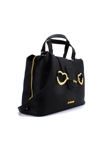 LOVE MOSCHINO Borsa Satchel Cuori Nero JC4131PP1GLI1000 - Sandrini Calzature e Abbigliamento