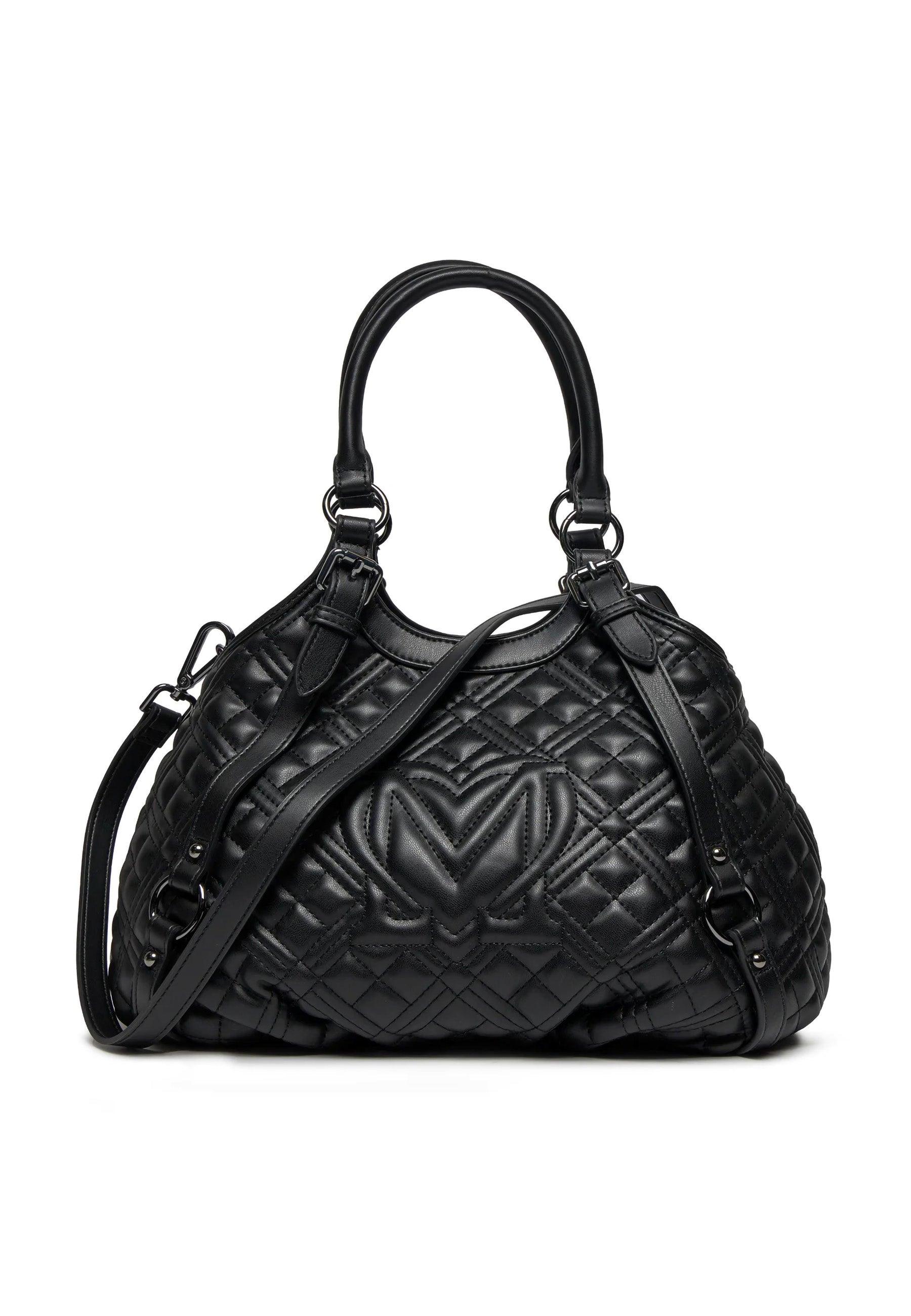 LOVE MOSCHINO Borsa Satchel Donna Nero Canna di Fucile JC4010PP1ILA000A - Sandrini Calzature e Abbigliamento