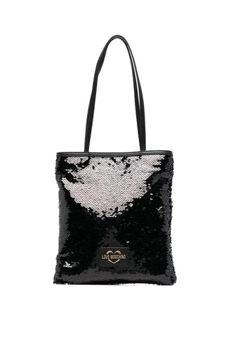 LOVE MOSCHINO Borsa Shopper Mid Paillettes Nero JC4069PP1GLP100A - Sandrini Calzature e Abbigliamento