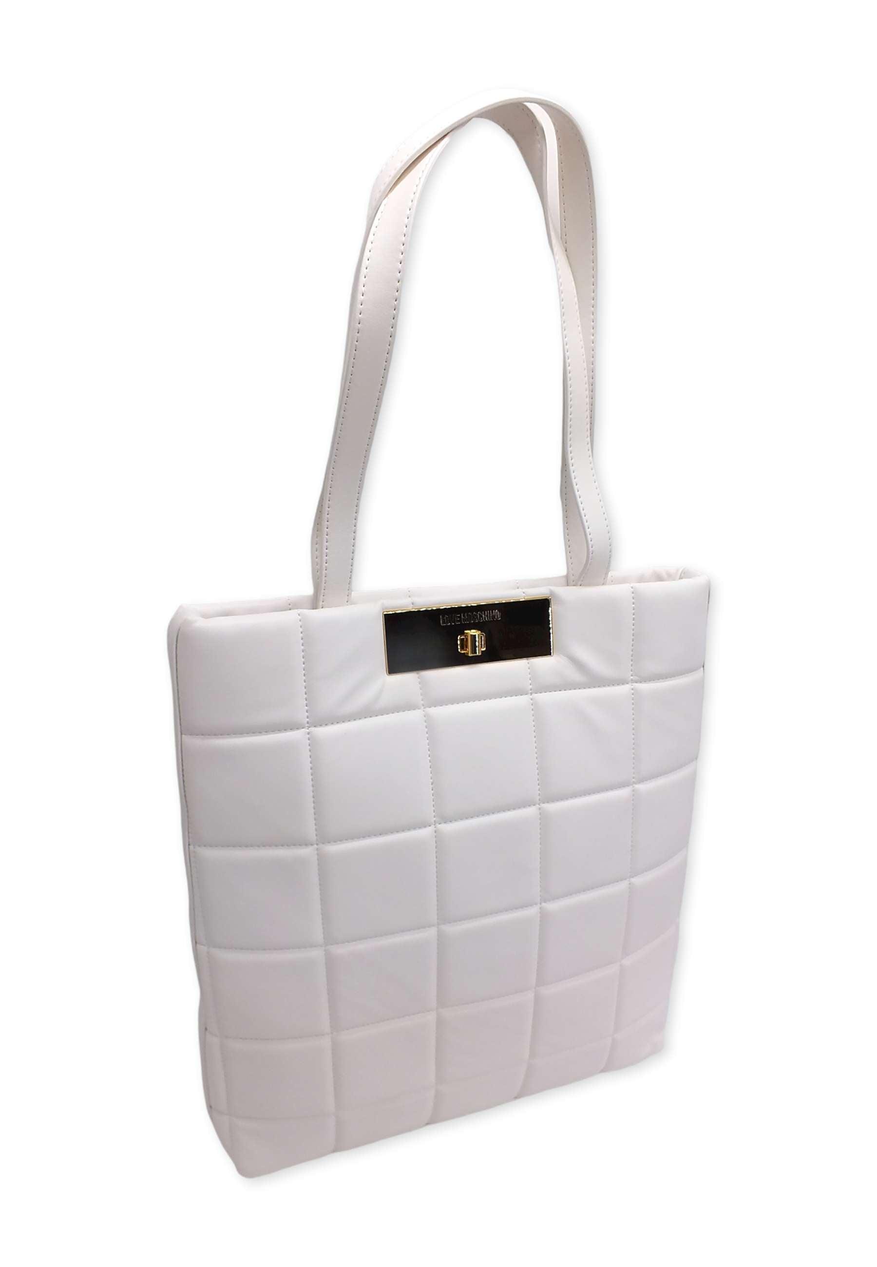 LOVE MOSCHINO Borsa Shopper Rectangular Off White JC4416PP0FKR0120 - Sandrini Calzature e Abbigliamento