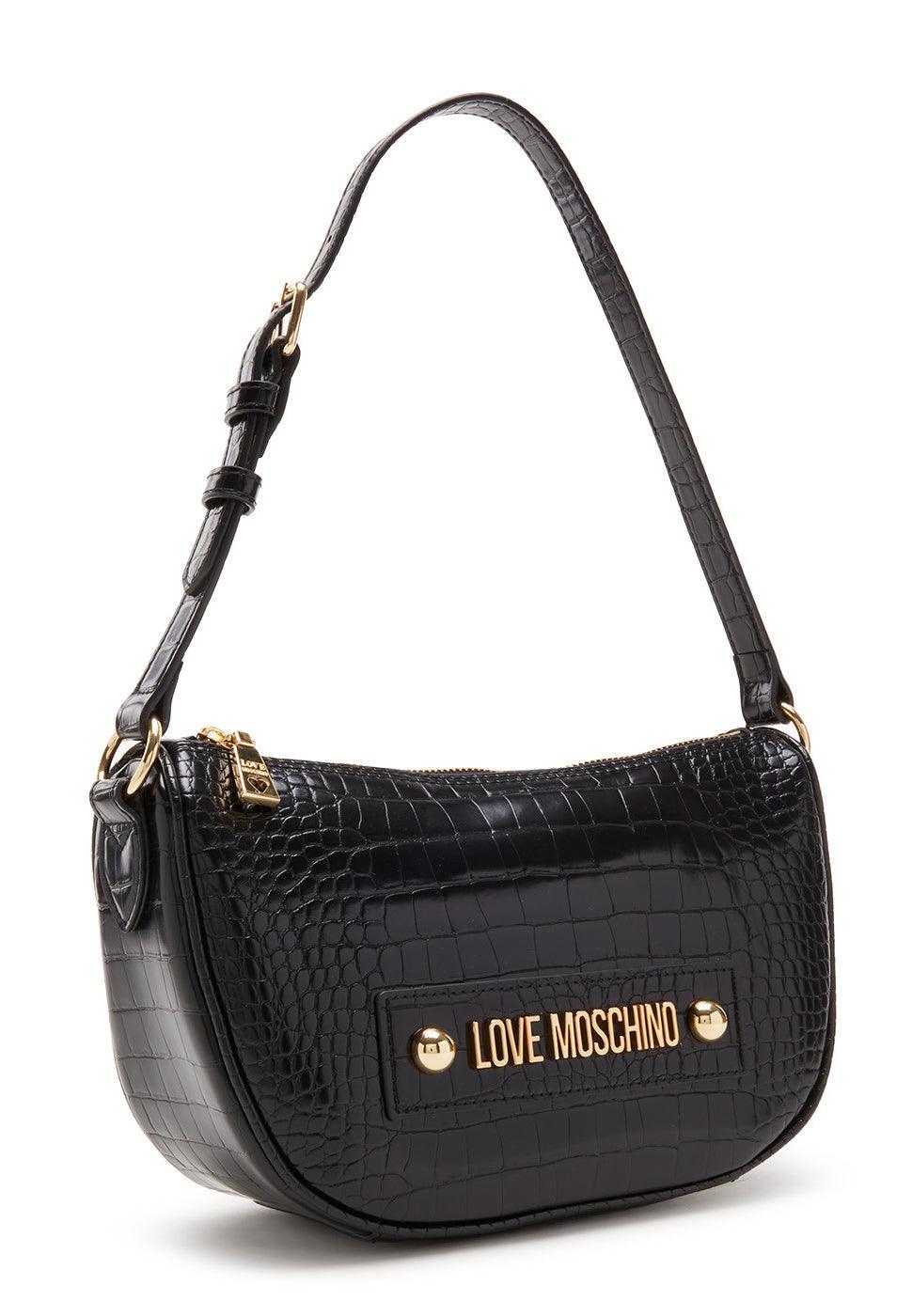 LOVE MOSCHINO Borsa Shoulder Bag Croco Nero JC4426PP0FKS0000 - Sandrini Calzature e Abbigliamento