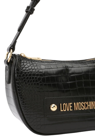 LOVE MOSCHINO Borsa Shoulder Bag Croco Nero JC4426PP0FKS0000 - Sandrini Calzature e Abbigliamento