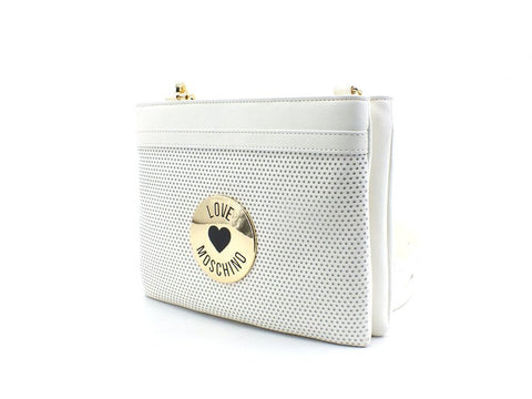 LOVE MOSCHINO Borsa Shoulder Bag Tracolla Logo Bianco Avorio JC4398PP0EKL110A - Sandrini Calzature e Abbigliamento